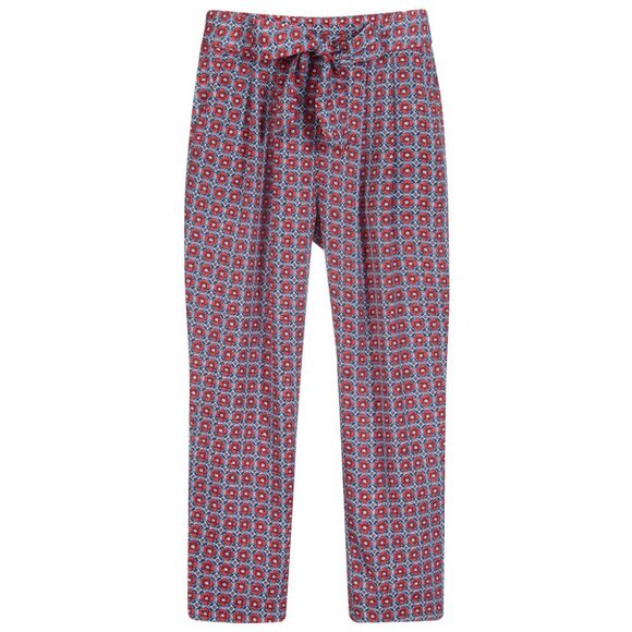 MAYORAL BLUE & RED FLORAL TROUSERS - Picture 1 of 7